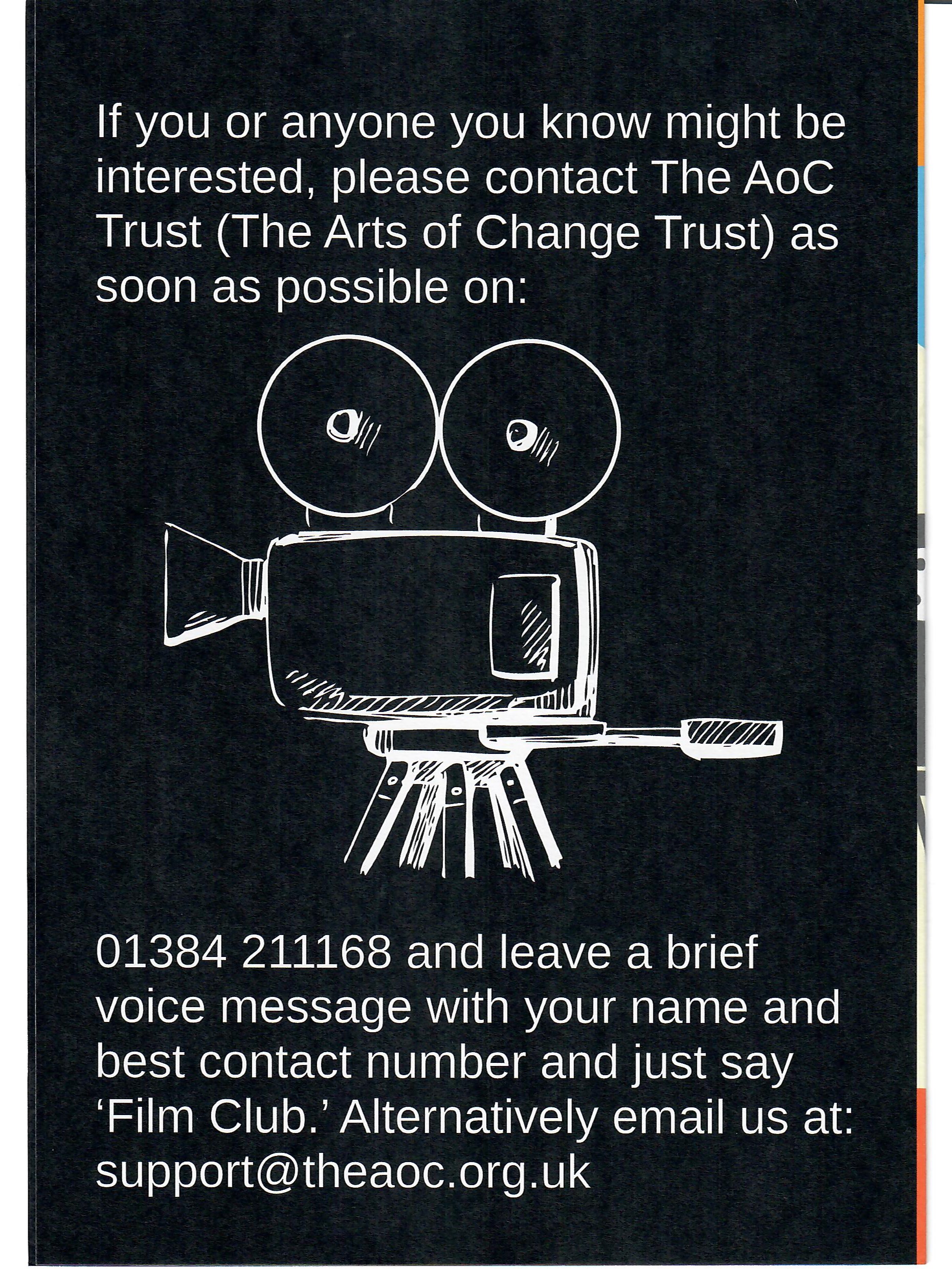 Arts of Change Trust (The AOC) - Film Club Project Dudley